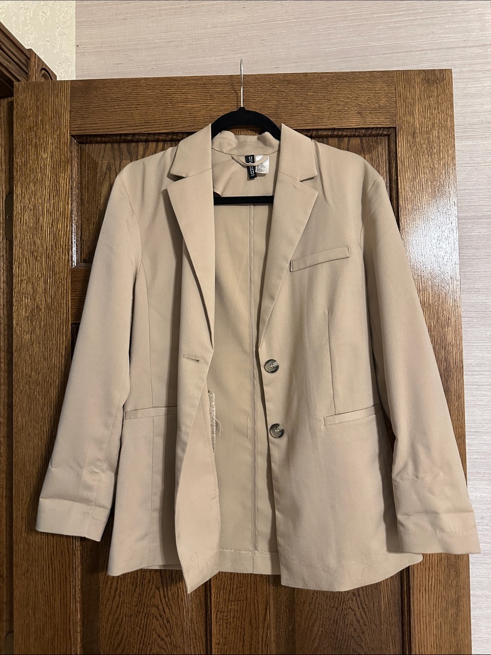 H&M Light Beige Tailored Blazer Jacket